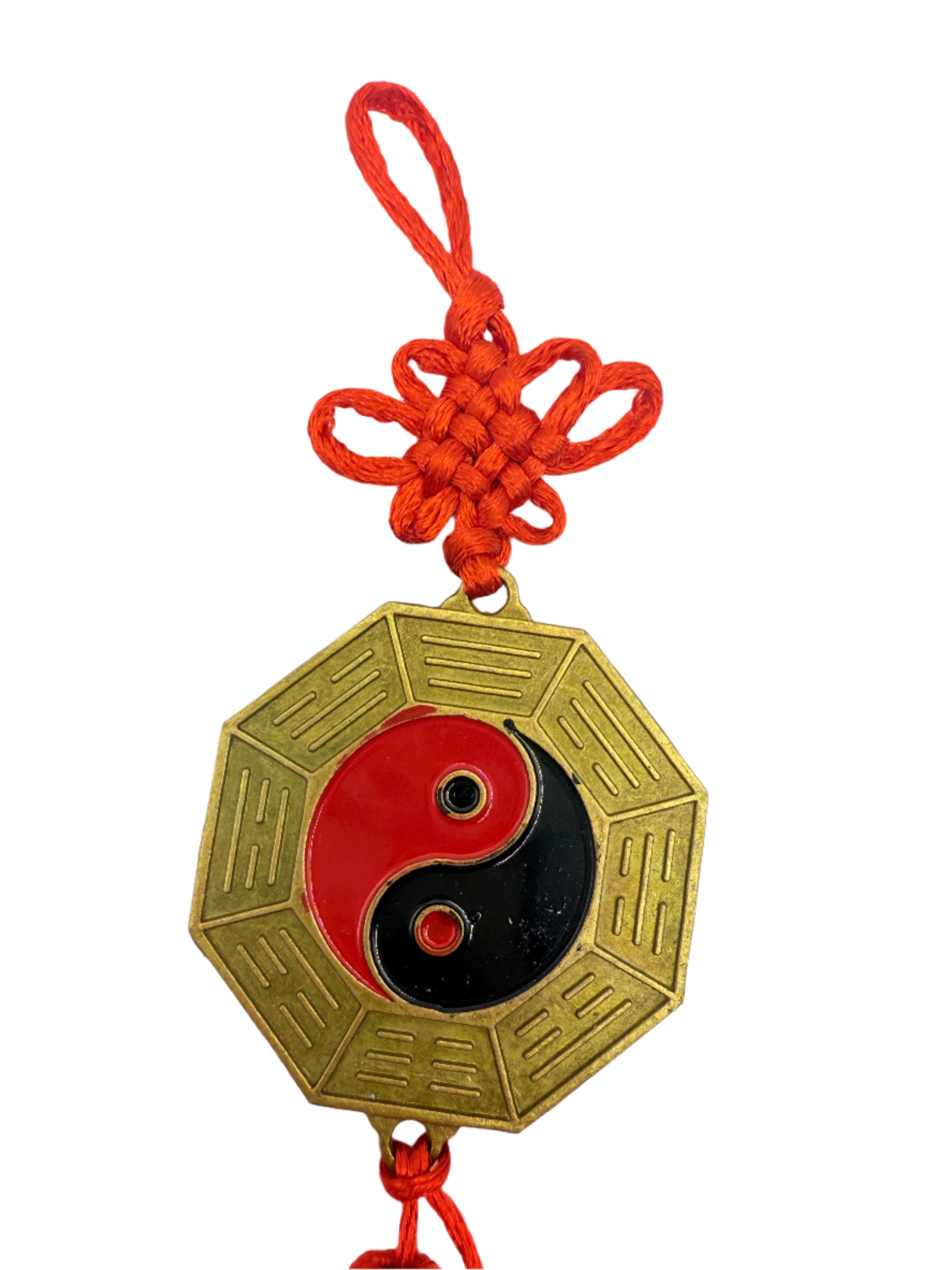 Feng Shui Bagua Mirror Chinese Knot Red Tassel For Home & Business