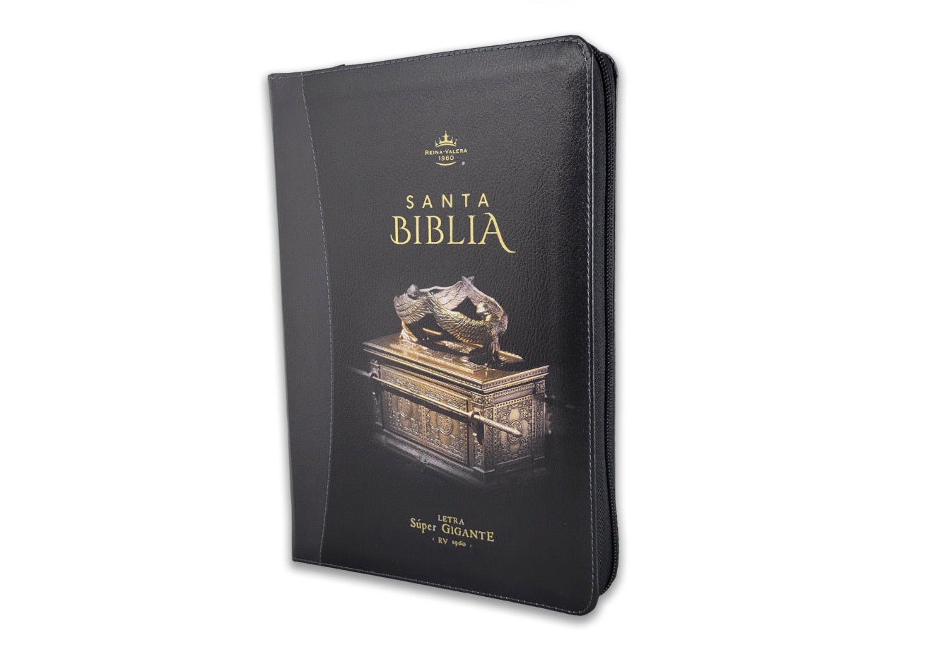 Biblia con Cierre Letra Súper Gigante 19 puntos Mediana RV1960 imit piel negro con índice - Arca del Pacto