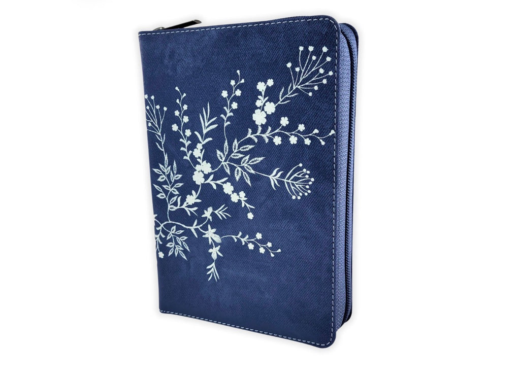 Biblia Compacta con Cierre Letra Grande 11 puntos RV1960, imit piel mezclilla con índice