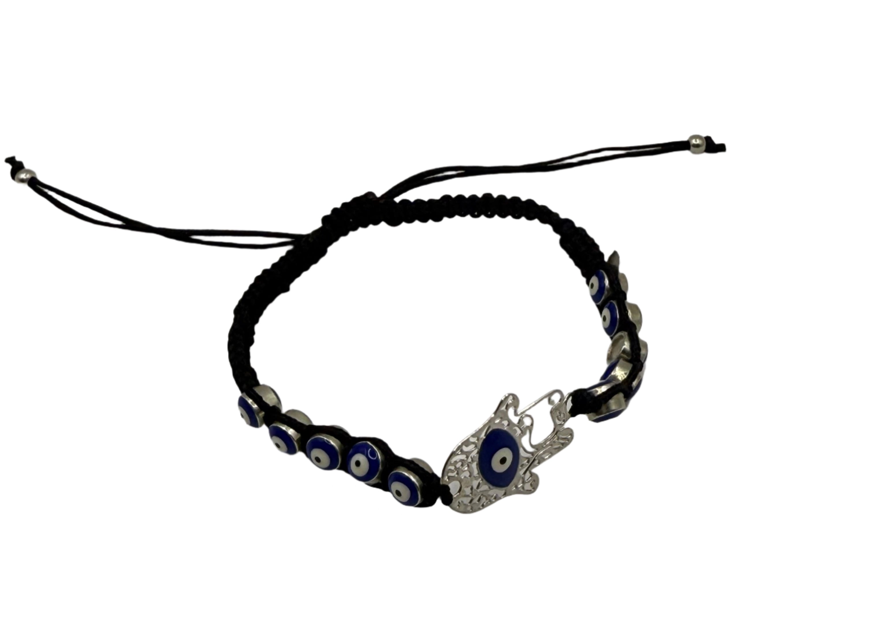 Evil Eye Mal De Ojo Bracelets Evil Eye Hamsa Beaded Charm Stretch Bracelet Hand of Fatima Evil Eye Lucky Bracelet for Protection and Blessing