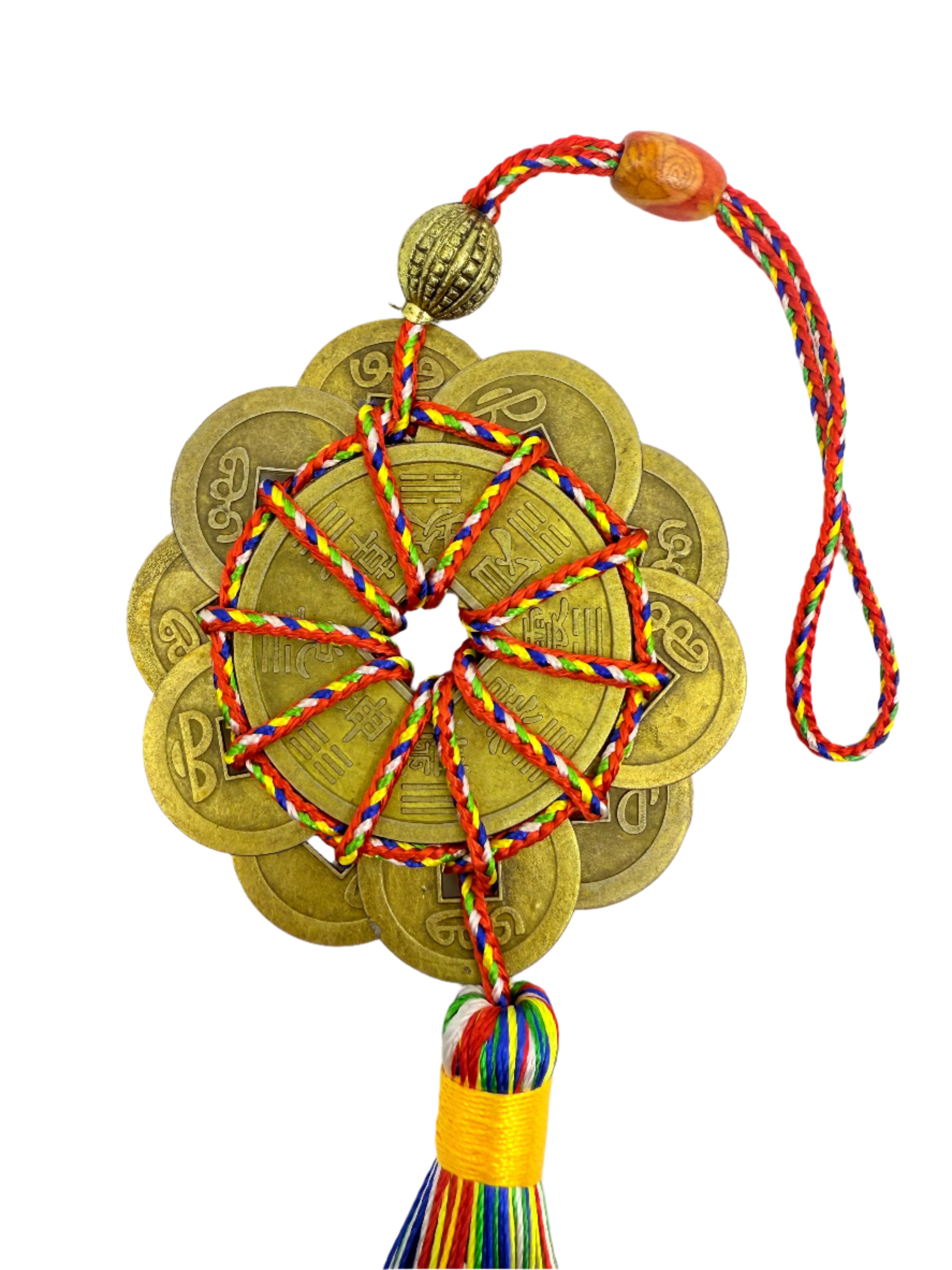 Chinese Feng Shui Copper Coins Ten Emperors Coins Prayers Fortune Feng Shui Mystic Knot 10 Chinese Lucky Coins Cures Home Career Health Wealth