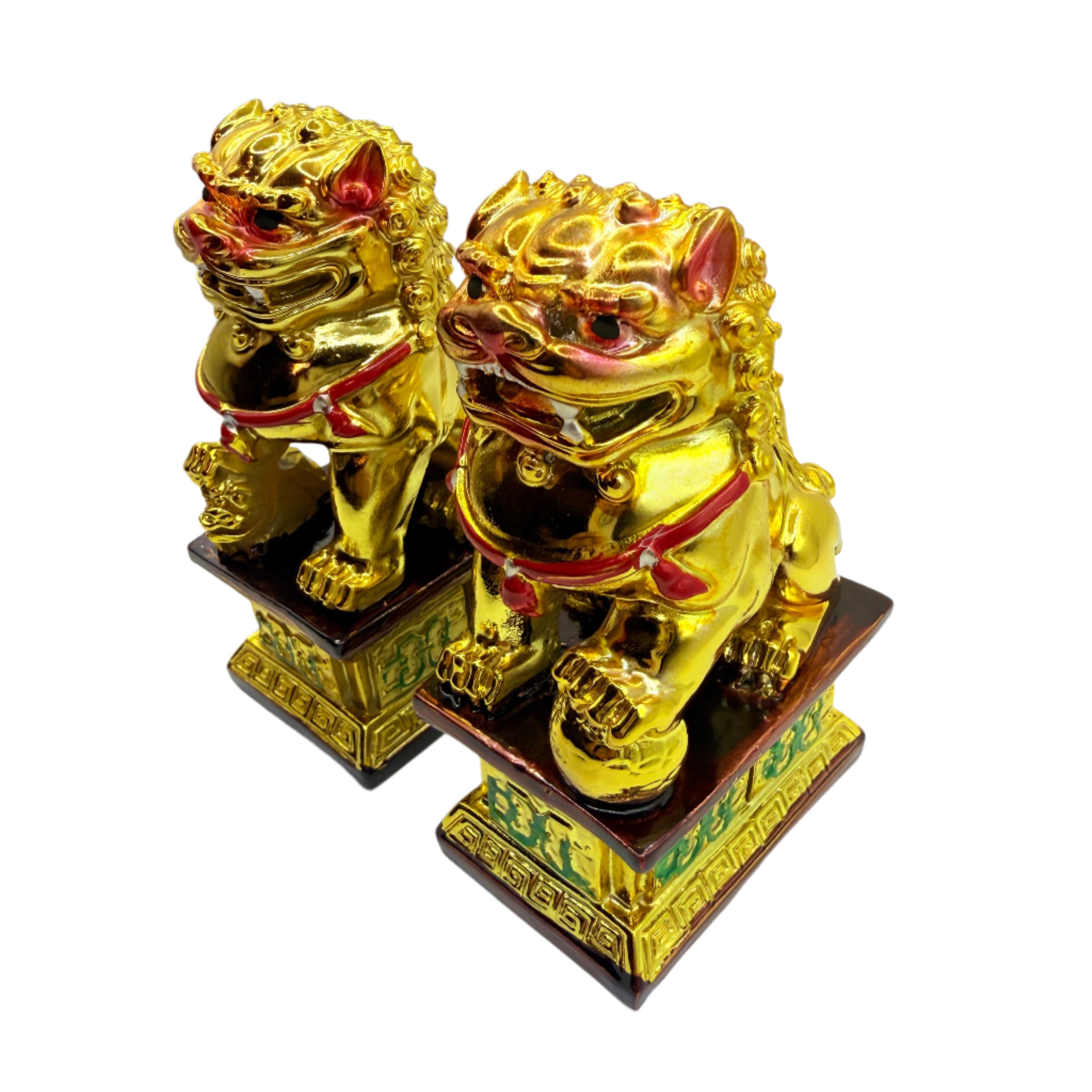 Set Of 2 Chinese Imperial Guardian Lions/ Fu Dogs