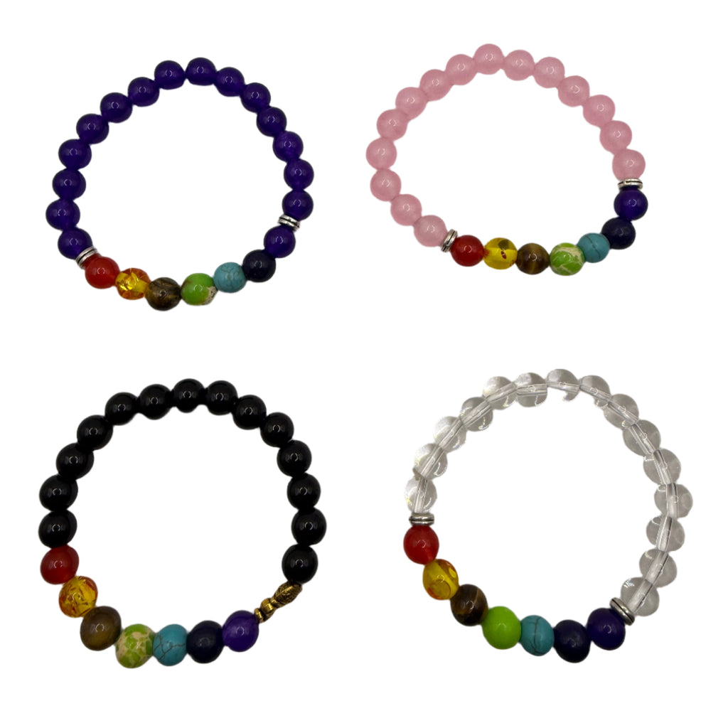 7 Chakra Colorful Beaded Bracelet Beads Yoga Healing Energy Stone