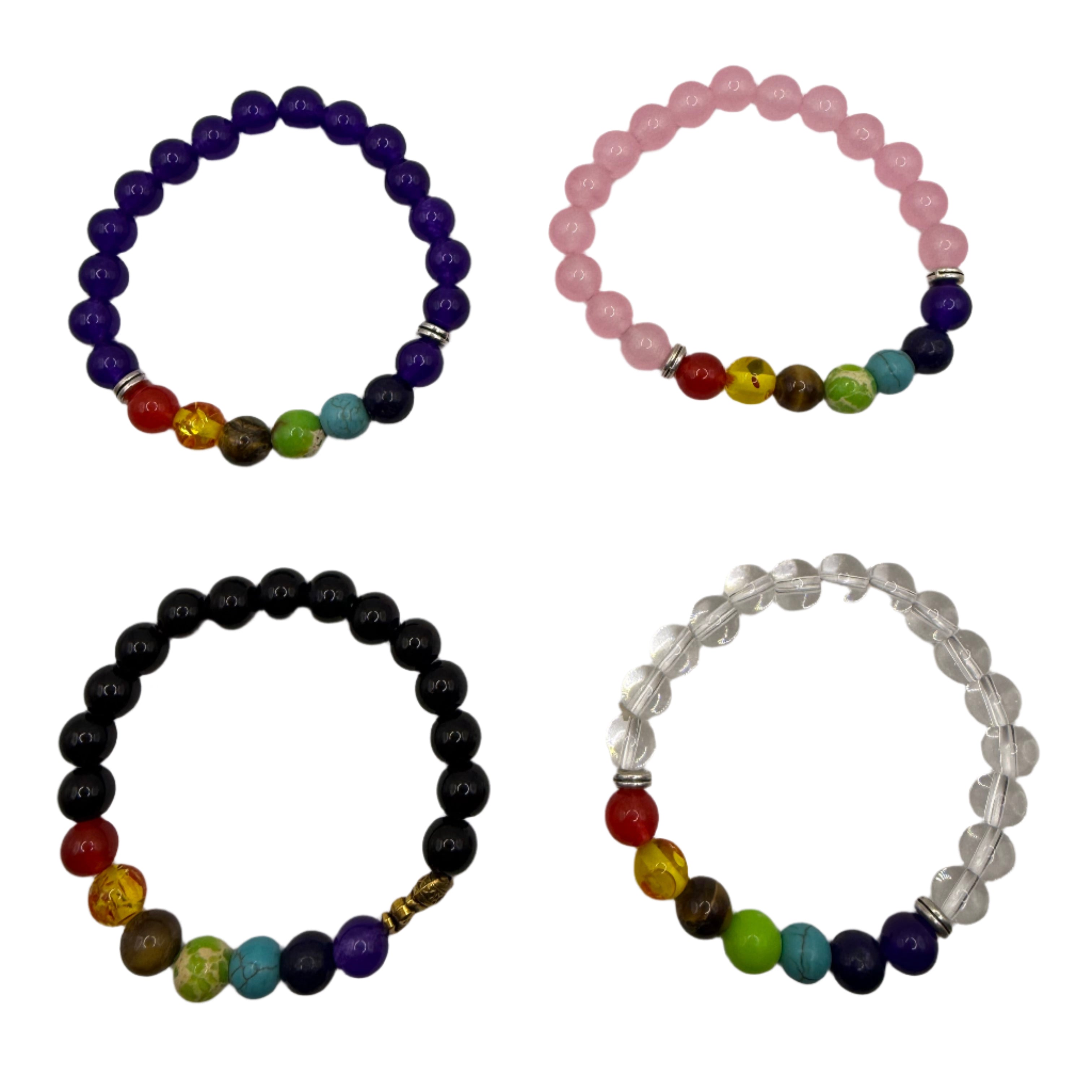 7 Chakra Colorful Beaded Bracelet Beads Yoga Healing Energy Stone