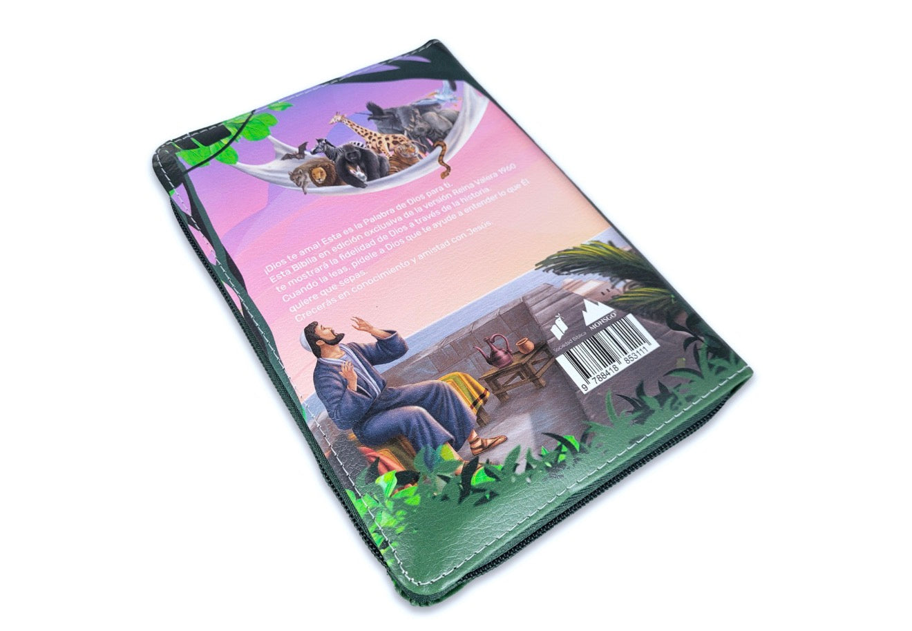 Biblia Compacta con Cierre para Niños RV1960 imit piel arca