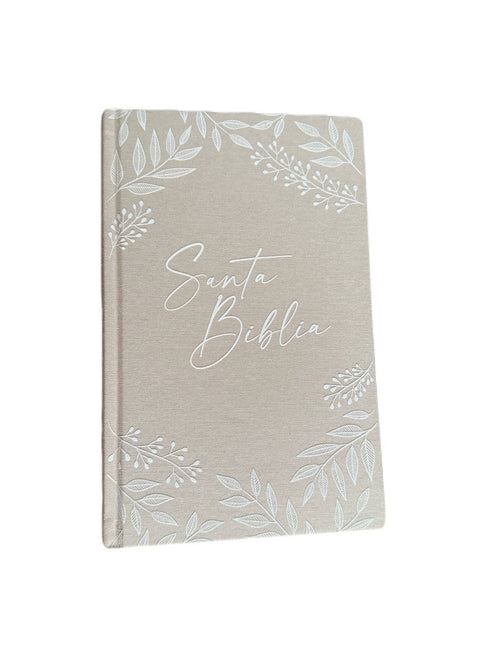 Biblia 10pts Para Bodas Tapa Dura Tela Crema