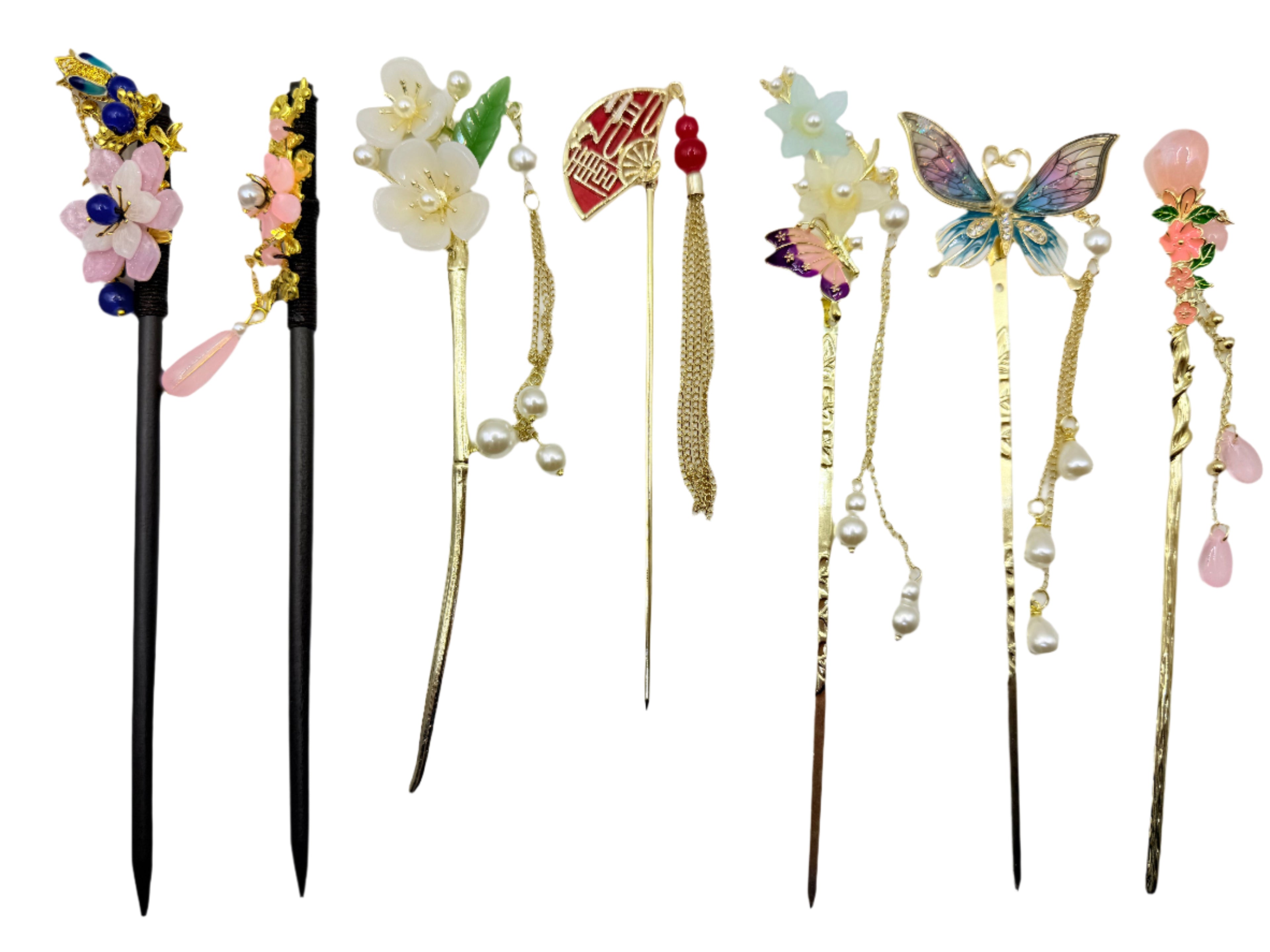 Chinese-style hairpin簪 (zān), 步摇 (bùyáo)