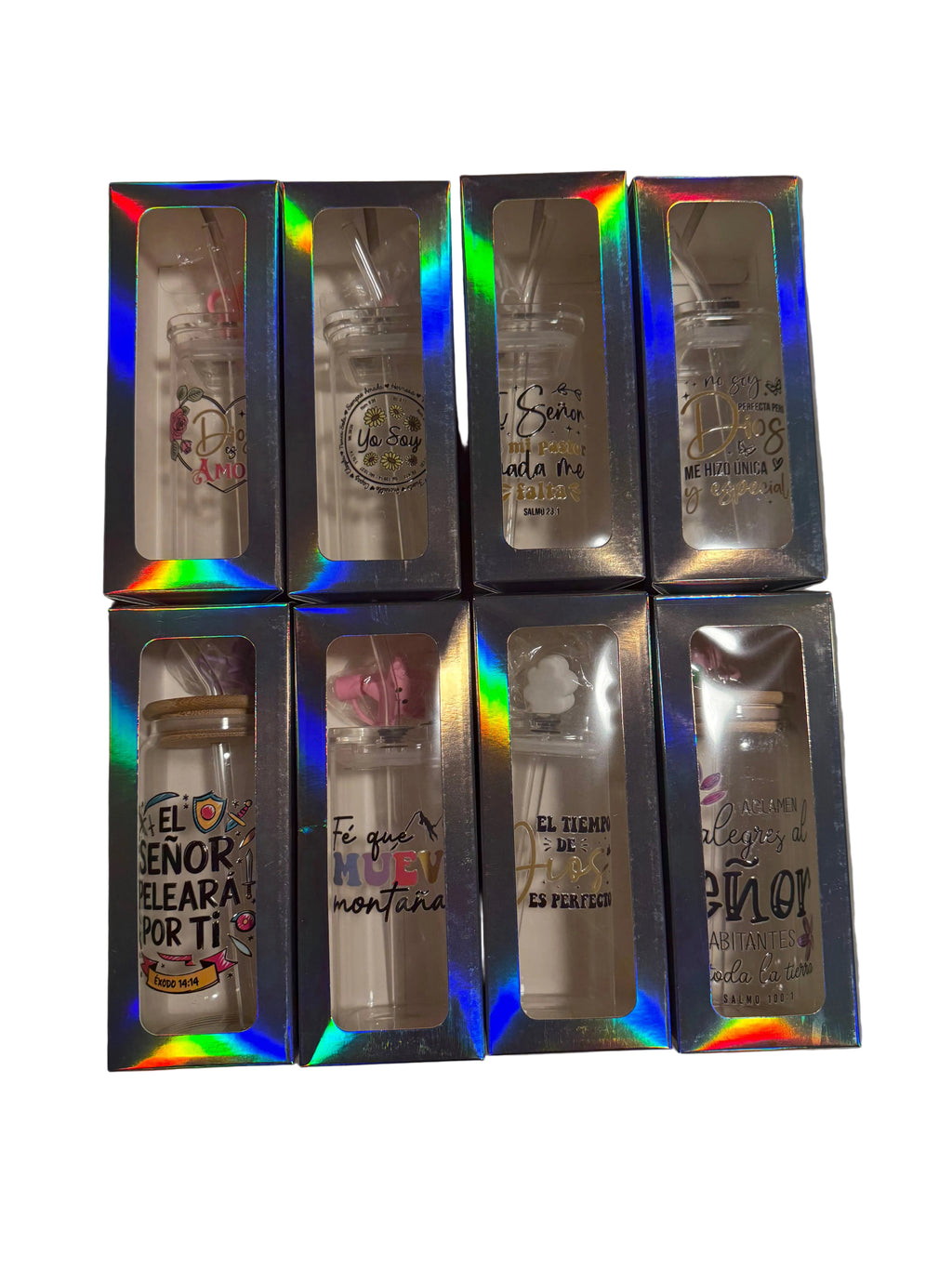 Vaso Acrílico Cristano con Tapa y Popote – Diseño Inspiracional – 10–12 oz