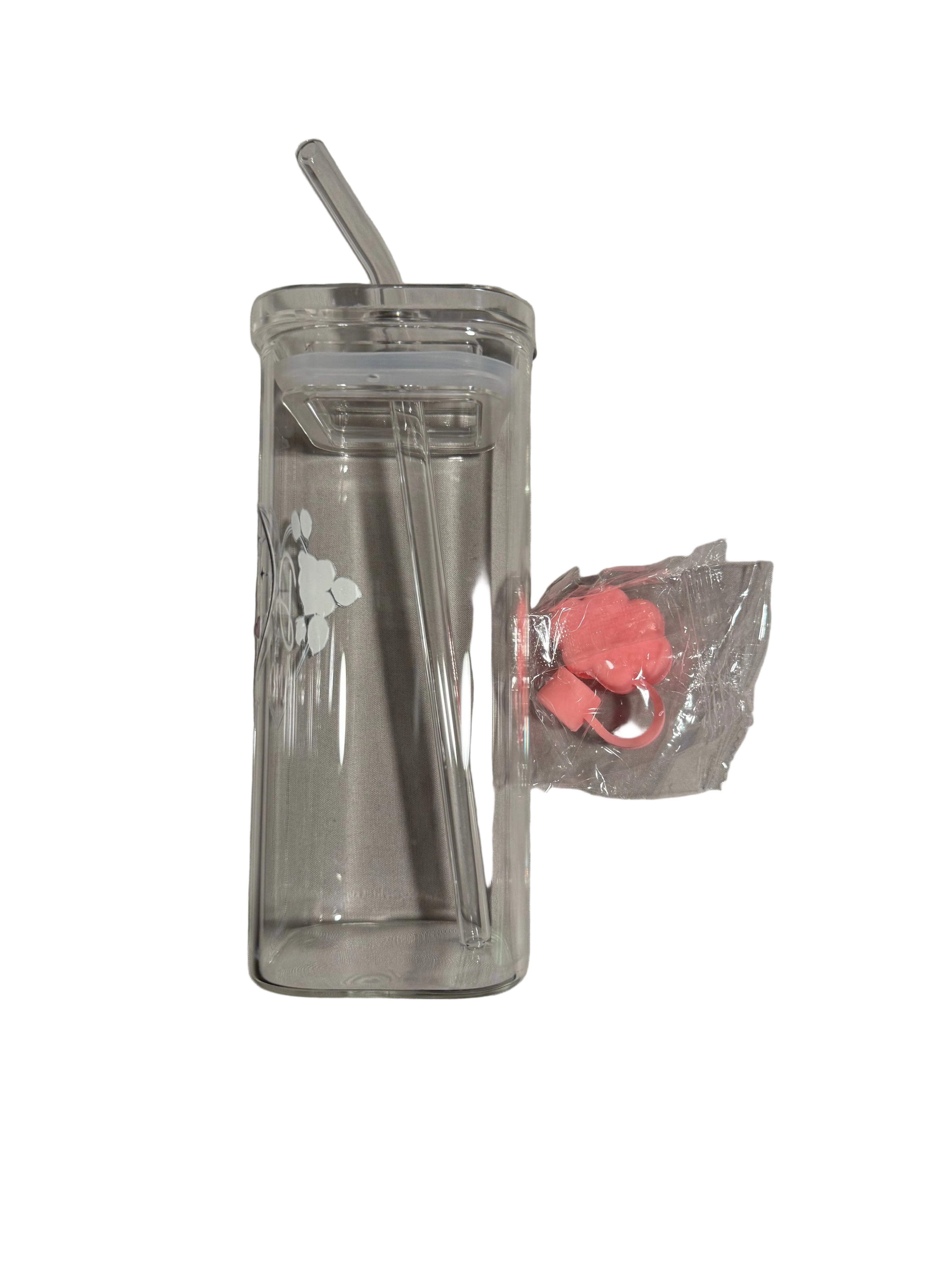 Vaso Acrílico Cristano con Tapa y Popote – Diseño Inspiracional – 10–12 oz