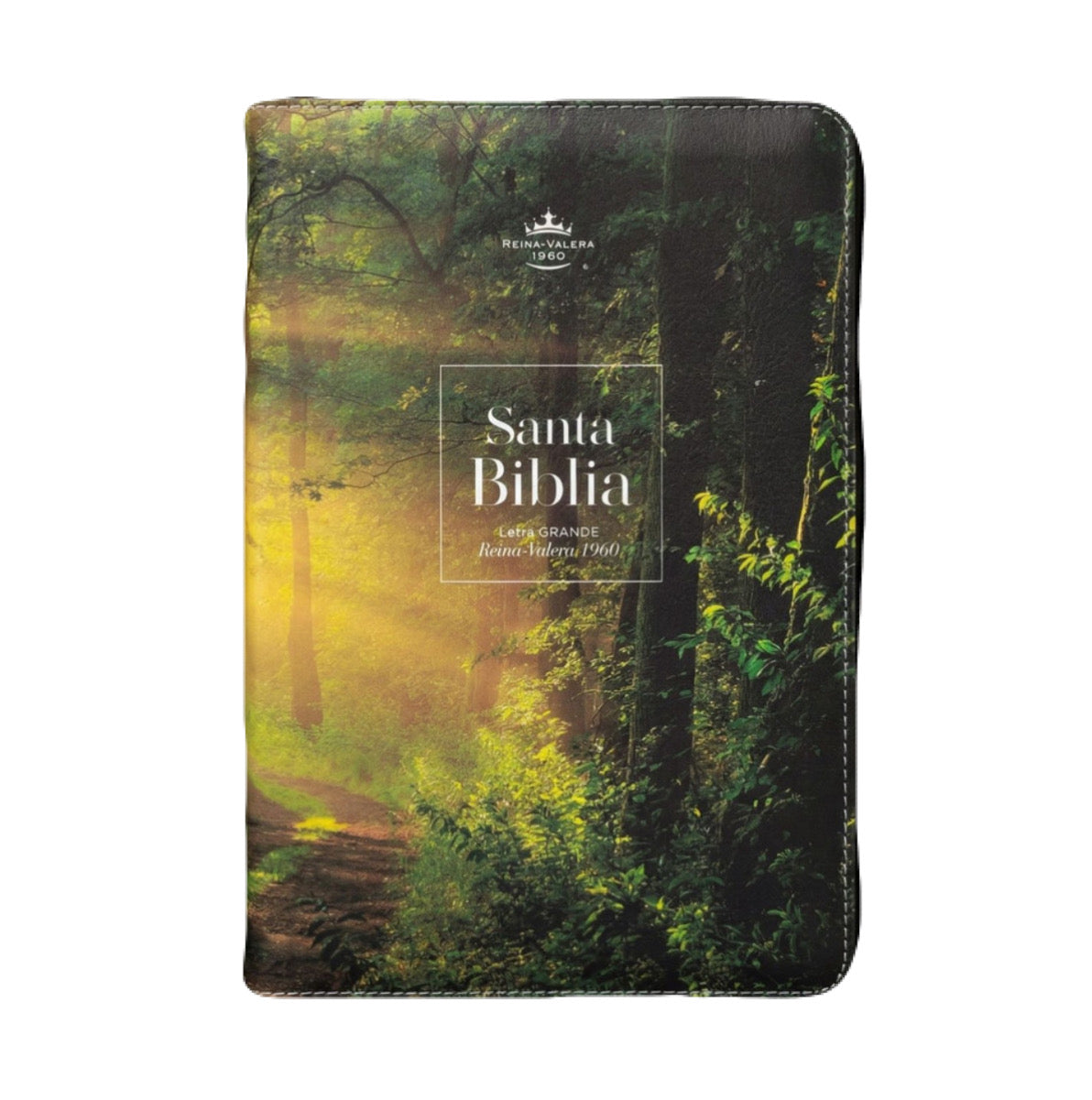 Biblia Letra Grande 12pts Con Cierre/Index RV1960 Bosque Al Amanecer