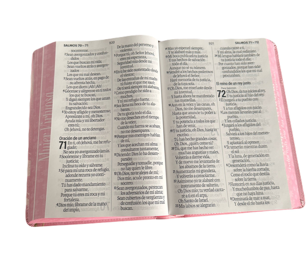 Biblia Letra Super Gigante 19Pt Floral Mujer Virtuosa RV1960