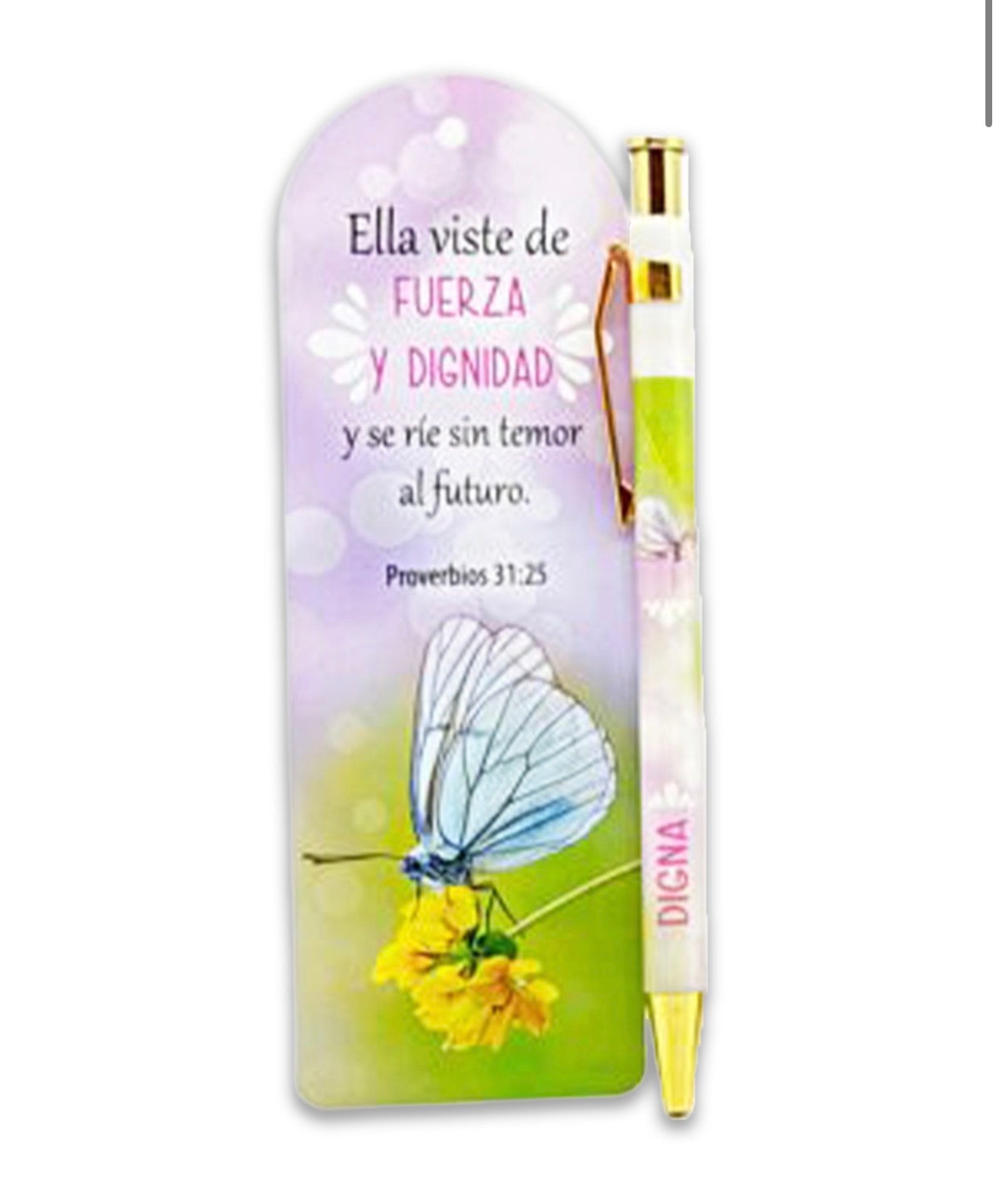 Separador con Bolígrafo: Mensajes Bíblicos