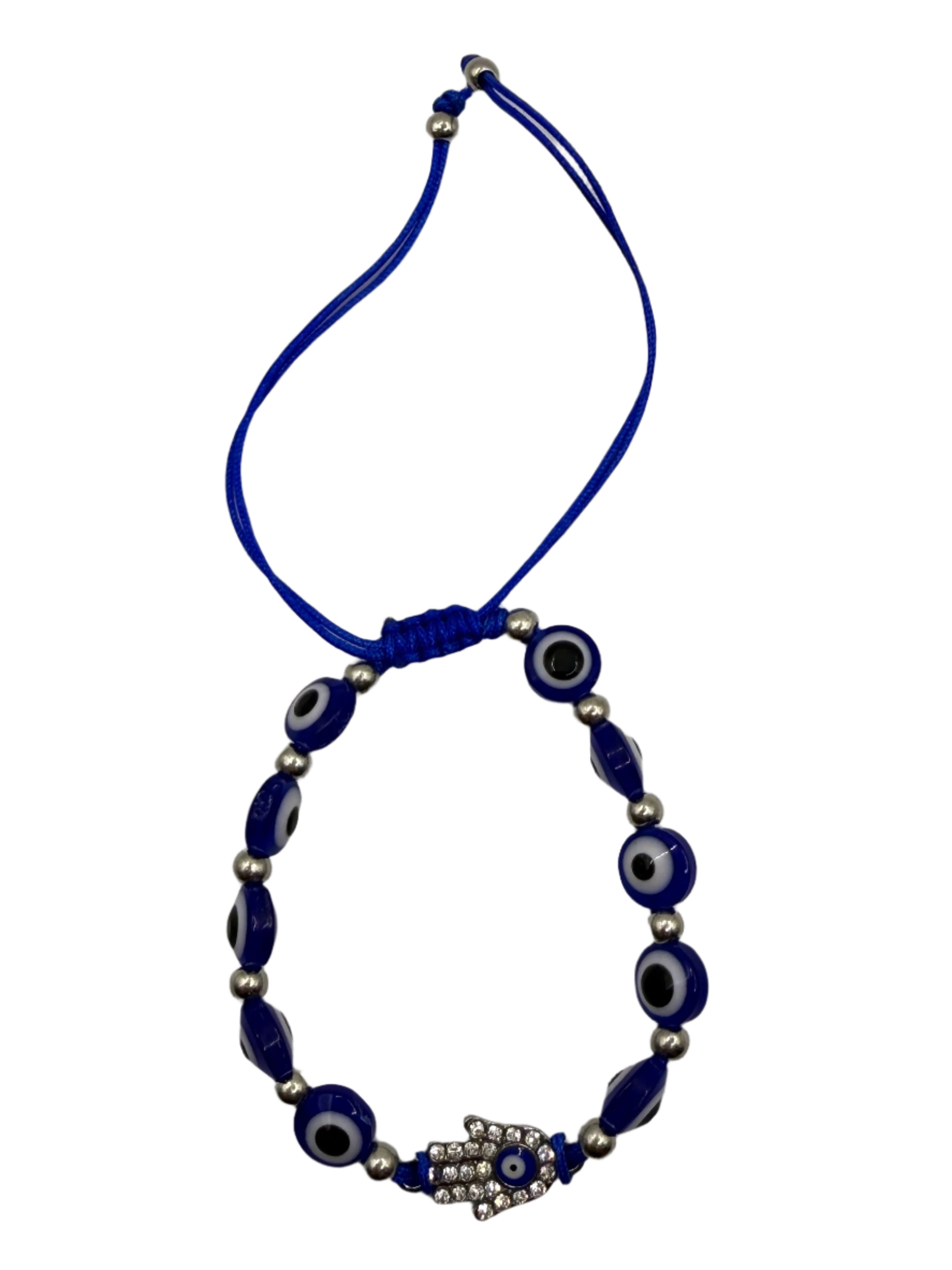 Evil Eye Mal De Ojo Bracelets Evil Eye Hamsa Beaded Charm Stretch Bracelet Hand of Fatima Evil Eye Lucky Bracelet for Protection and Blessing