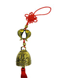 Chinese Lucky Feng Feng Shui Vintage Bell for Wealth and Safe, Success, Ward Off Evil, Protect Peace for Home, Outdoor, Patio Hanging Charm Wind Chime Good Luck Blessing (Twin Fish)