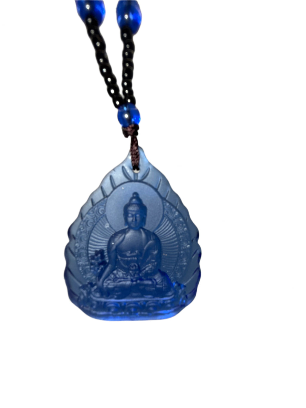 Medicine Buddha Blue Pendant Necklace