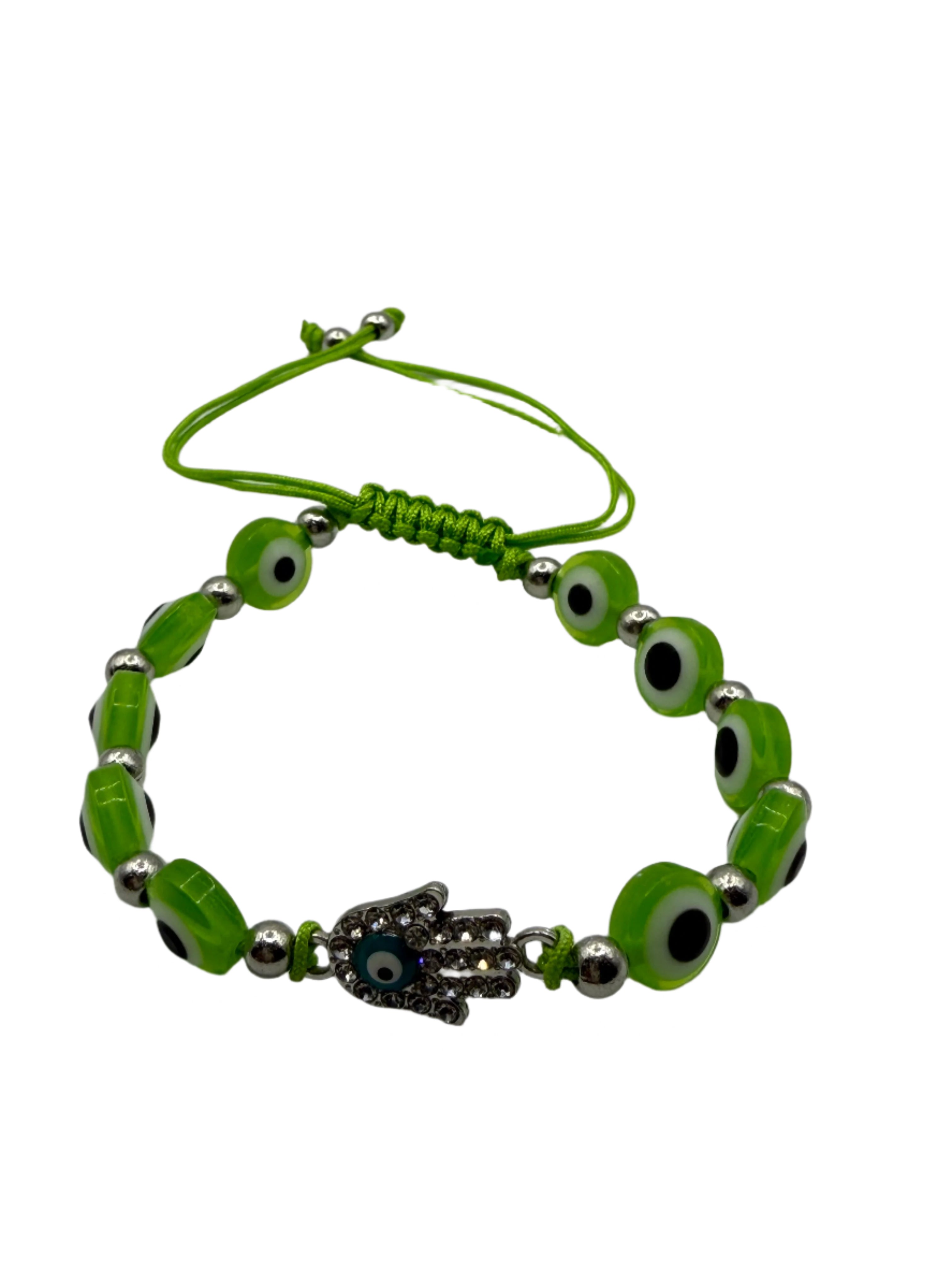 Evil Eye Mal De Ojo Bracelets Evil Eye Hamsa Beaded Charm Stretch Bracelet Hand of Fatima Evil Eye Lucky Bracelet for Protection and Blessing