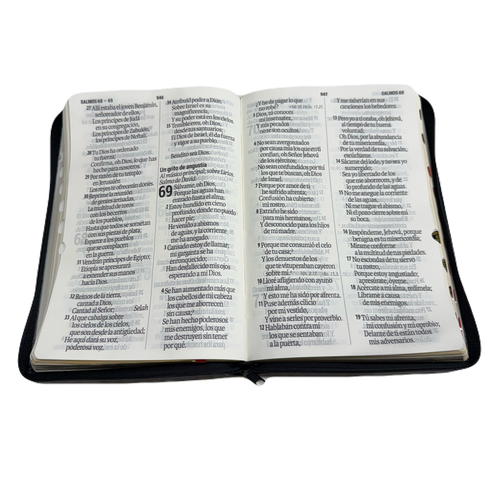 Biblia Letra Súper Gigante 19pts Con Cierre/Index Negro
