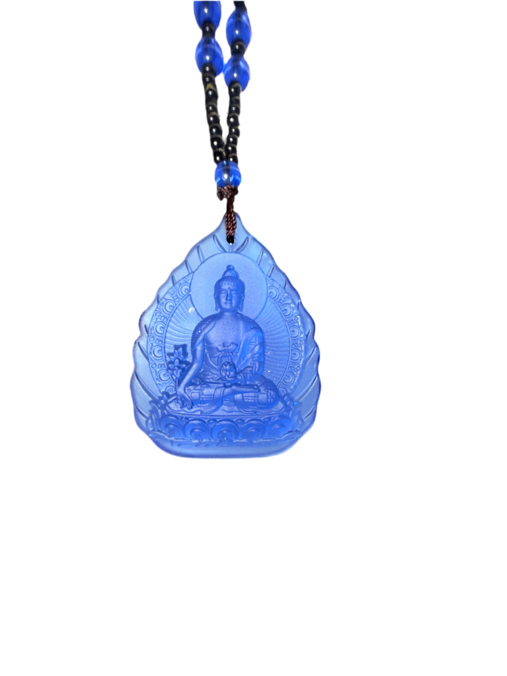Medicine Buddha Blue Pendant Necklace