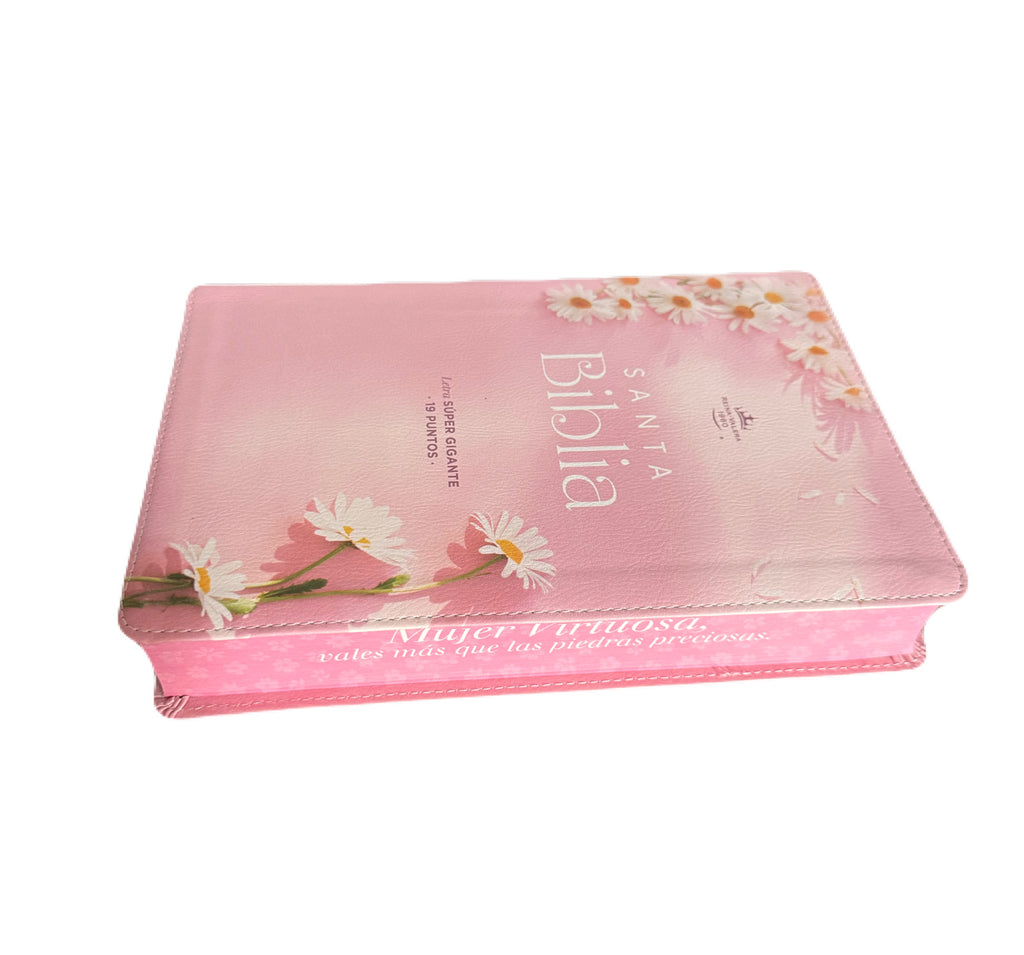 Biblia Letra Super Gigante 19Pt Floral Mujer Virtuosa RV1960
