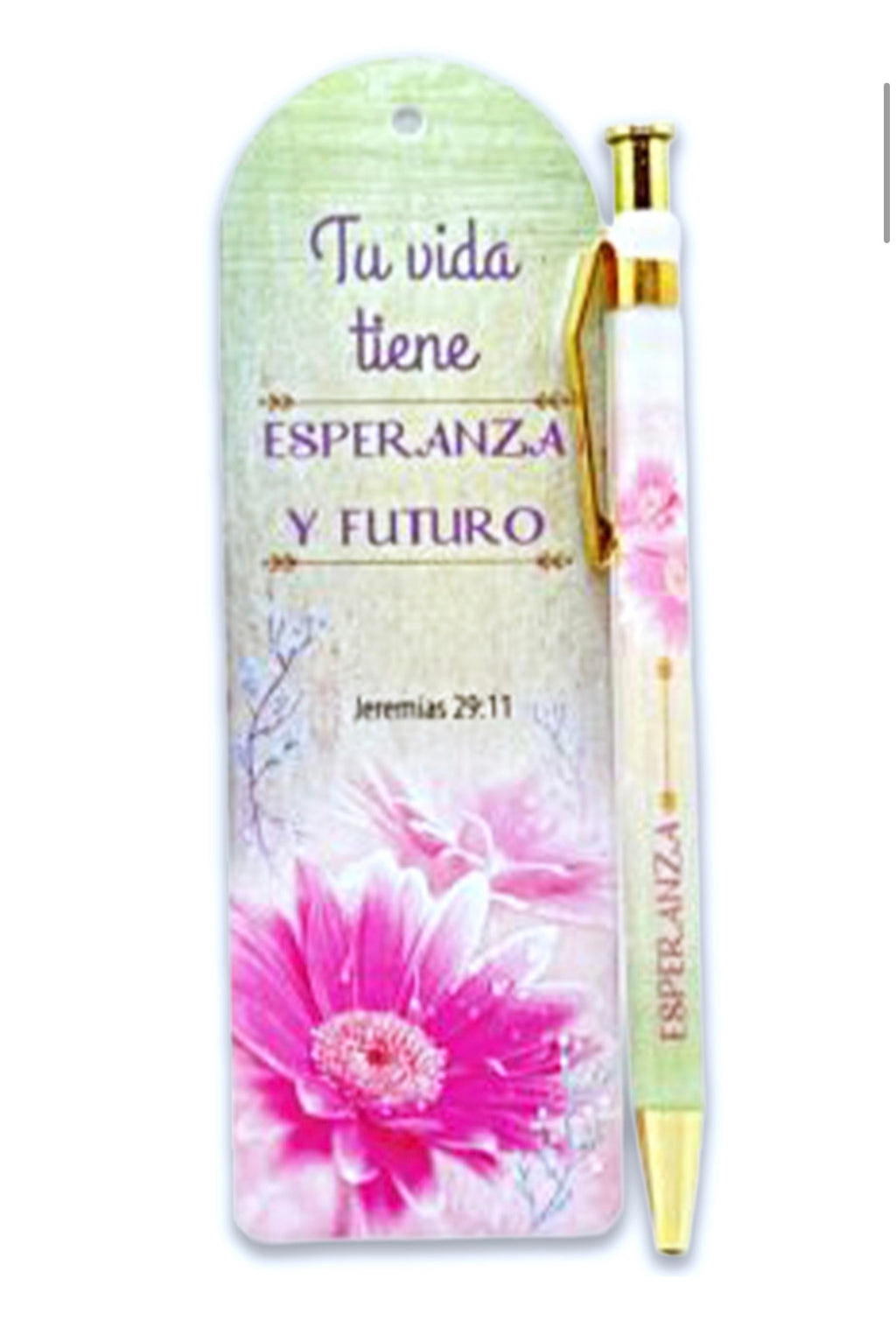 Separador con Bolígrafo: Mensajes Bíblicos