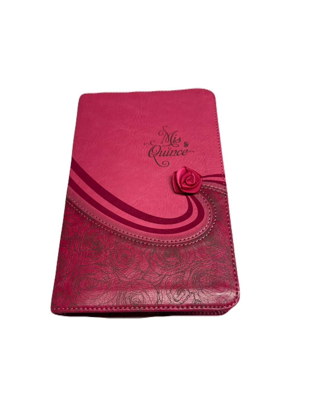 Biblia Edición Mis Quince RV1960 Cóctel De Frambuesa Con Aplique Símil Piel