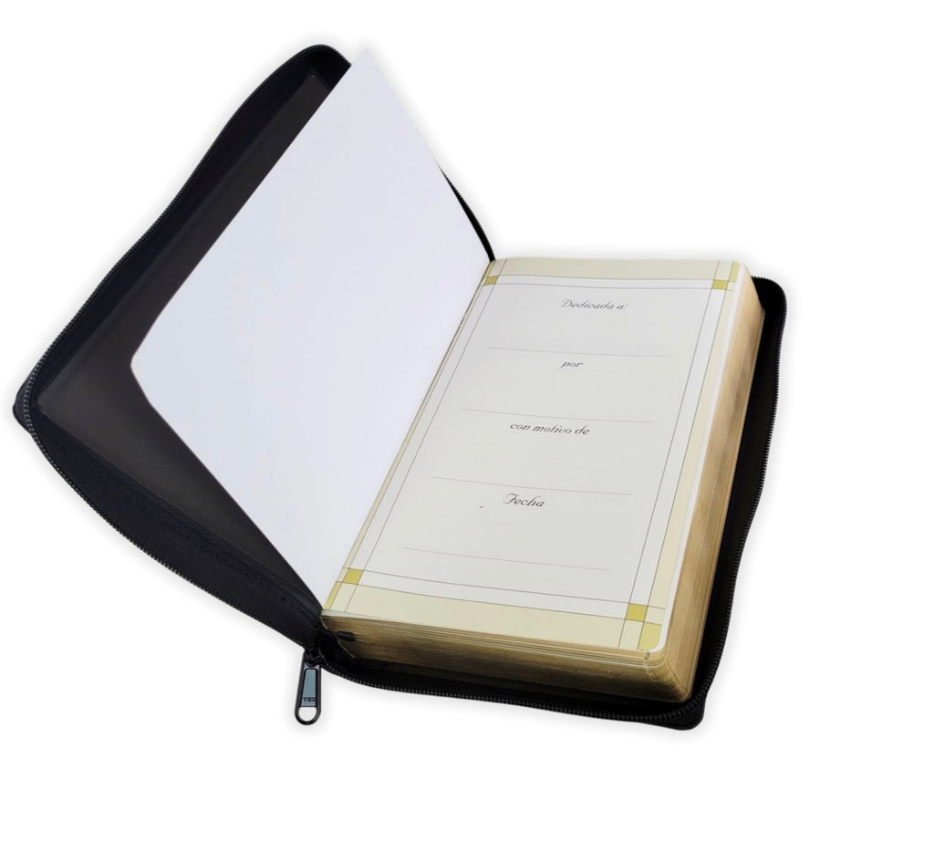 Biblia con Cierre Letra Grande RV1960, imit. piel, manual negro