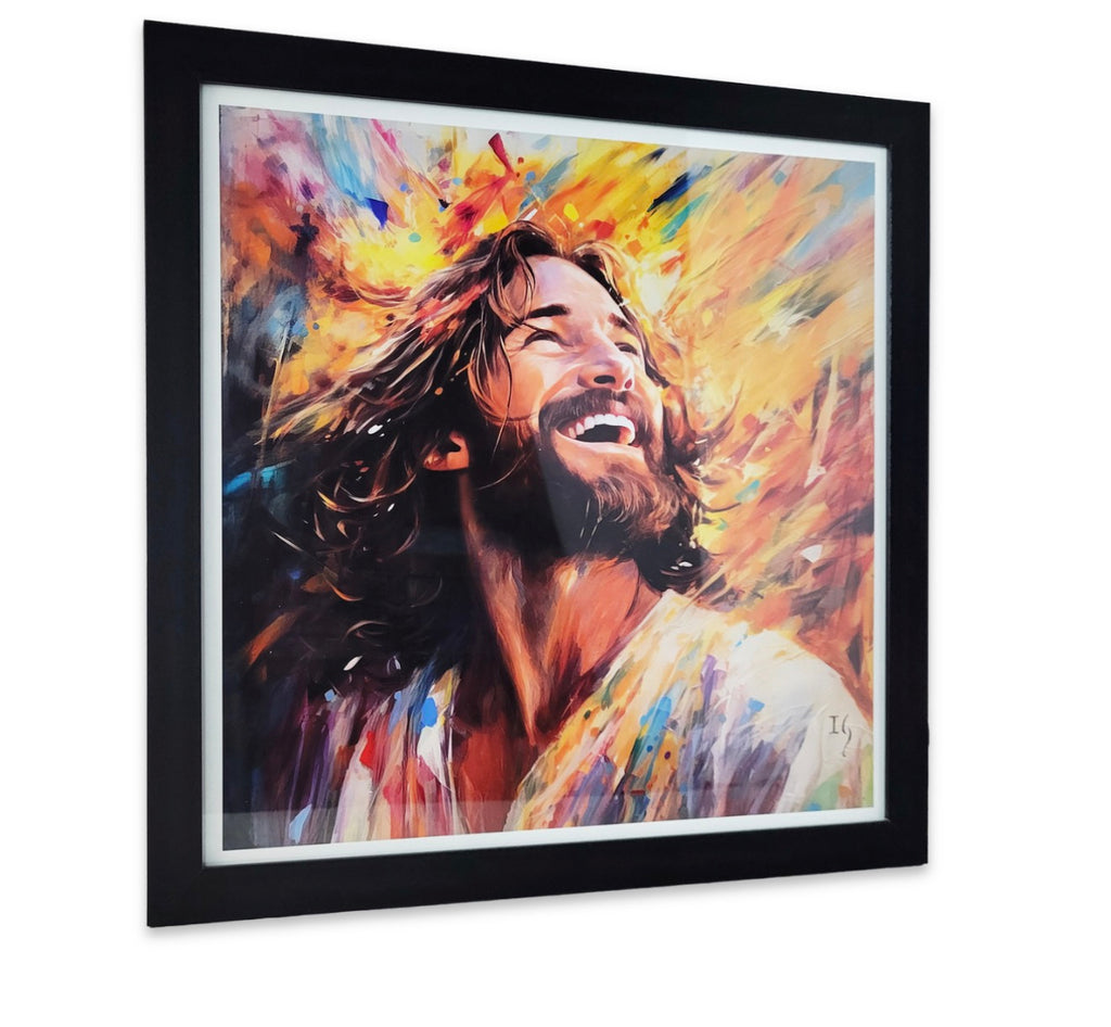 Jesus Euphoria - Framed Interactive Wall Art with Stand Support