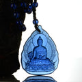 Medicine Buddha Blue Pendant Necklace
