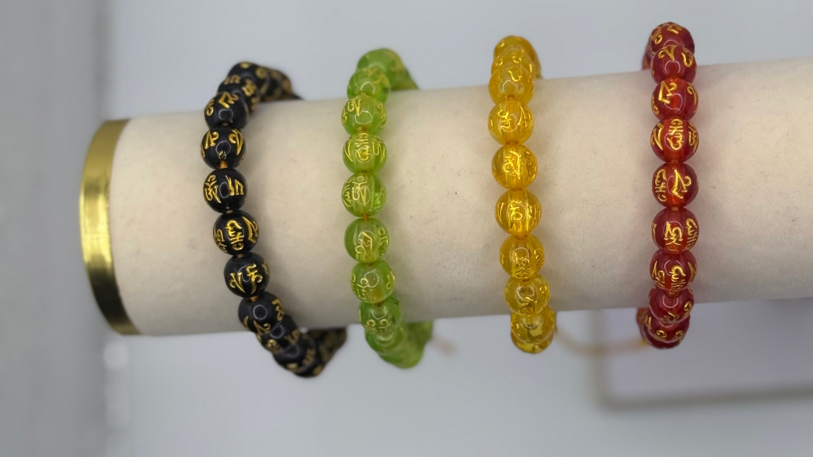 Six-character Proverbs Buddhist Bead Bracelet Lucky Bracelet for Men and Women