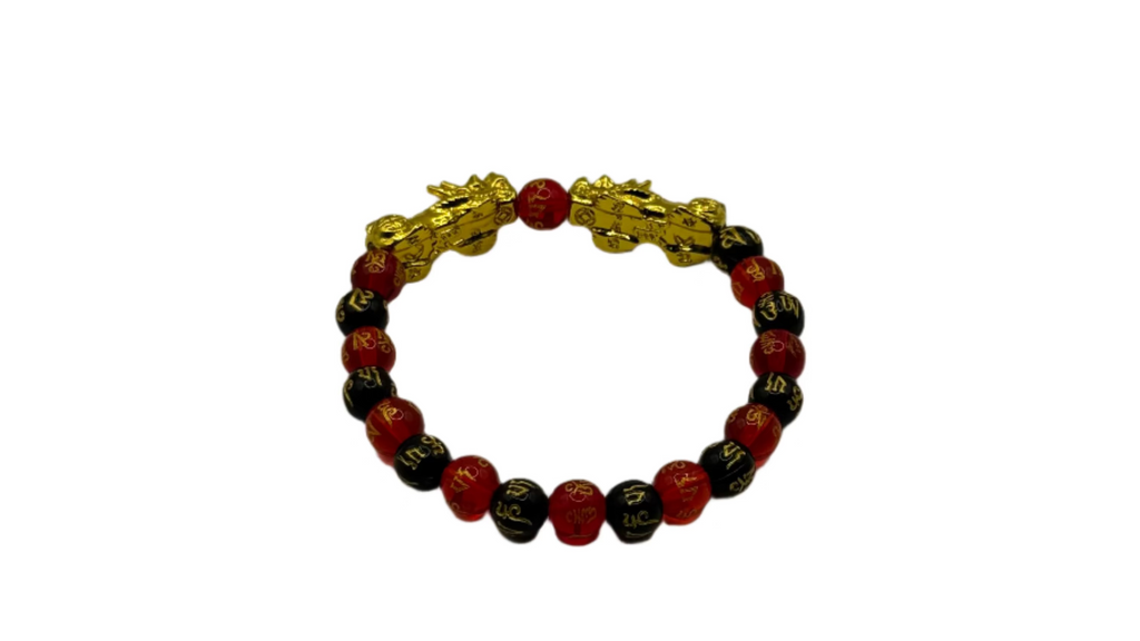 Six-character Proverbs Buddhist Bead Bracelet Pixiu Lucky Bracelet for Men and Women