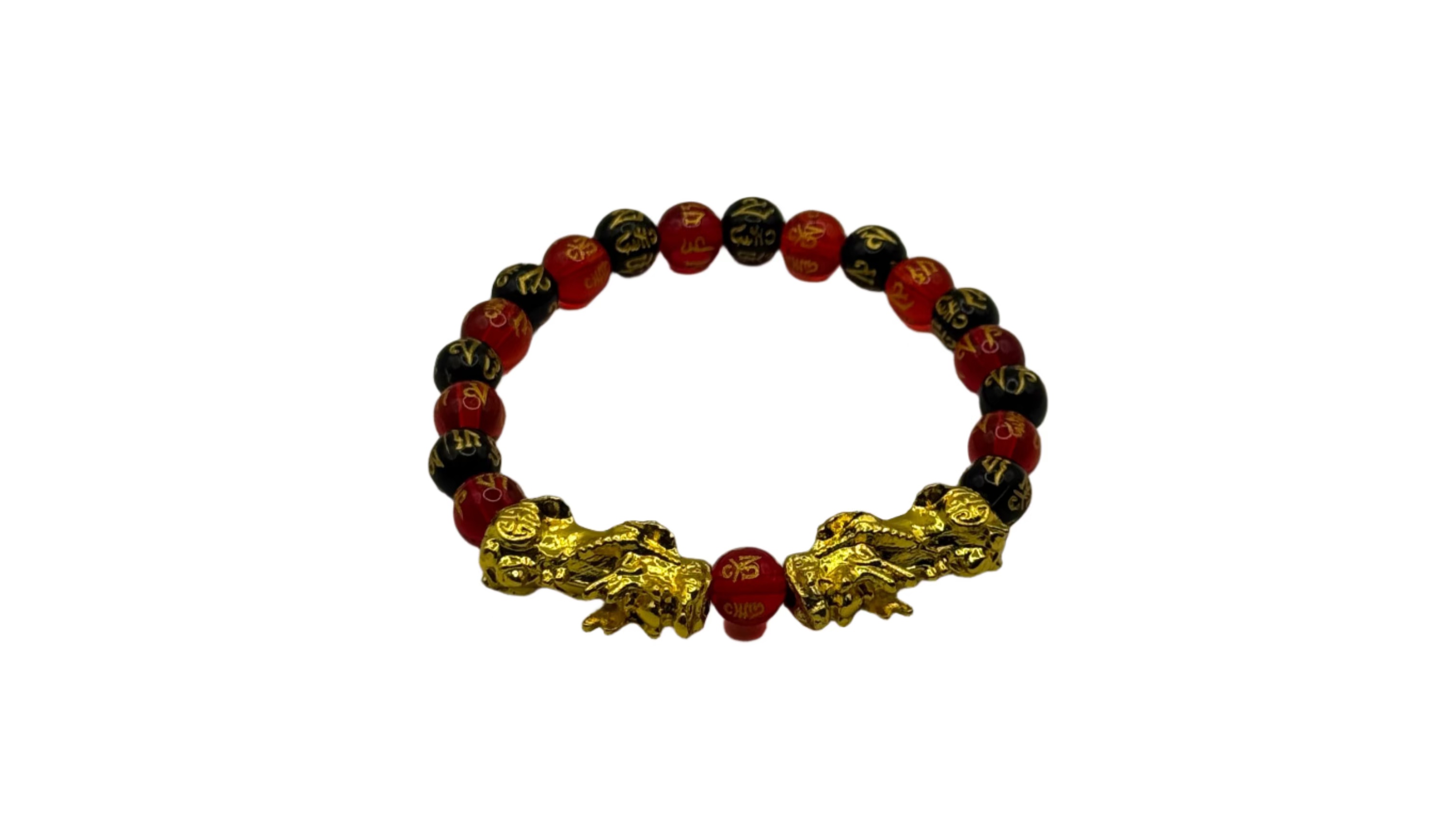 Six-character Proverbs Buddhist Bead Bracelet Pixiu Lucky Bracelet for Men and Women