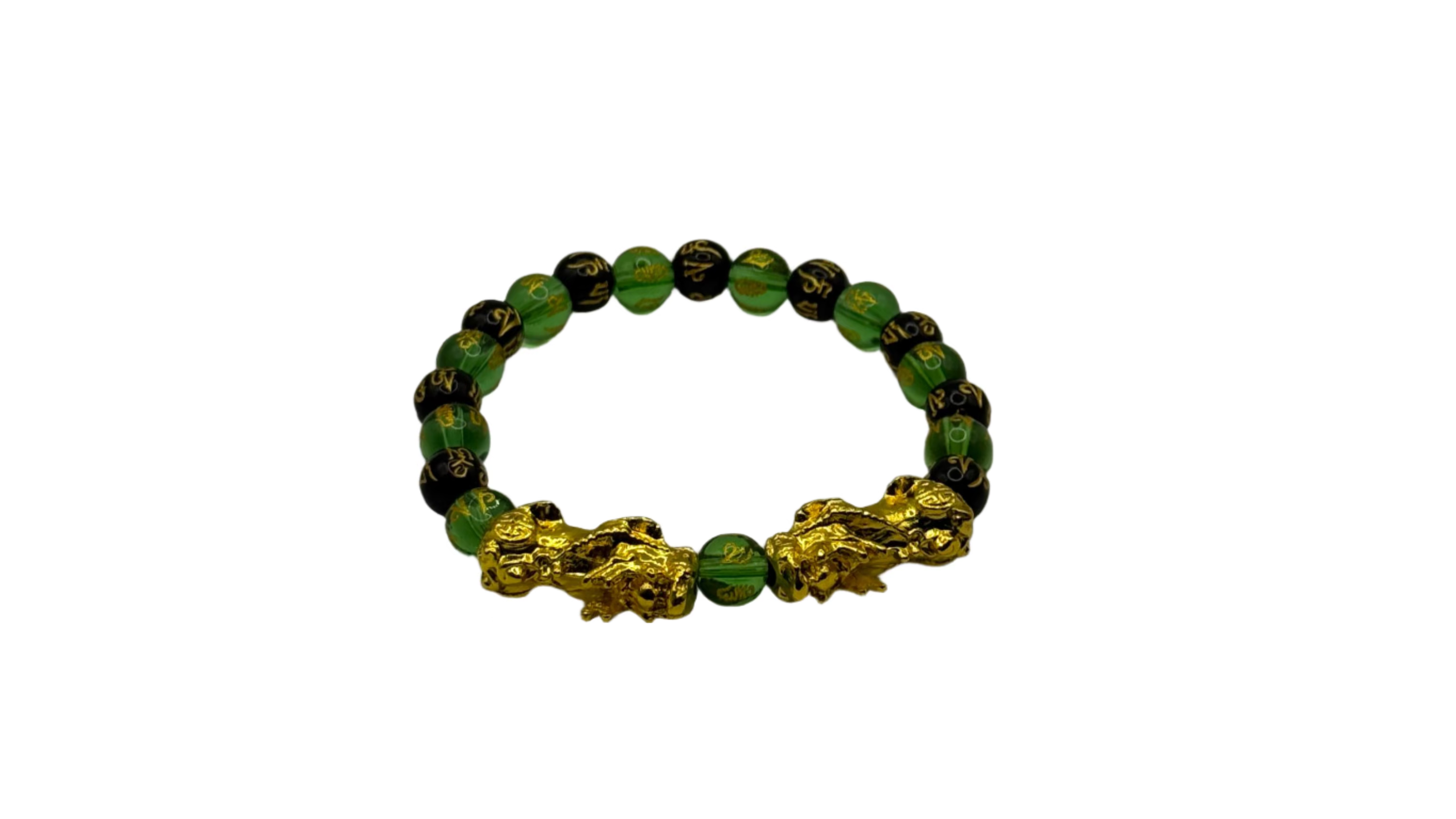 Six-character Proverbs Buddhist Bead Bracelet Pixiu Lucky Bracelet for Men and Women