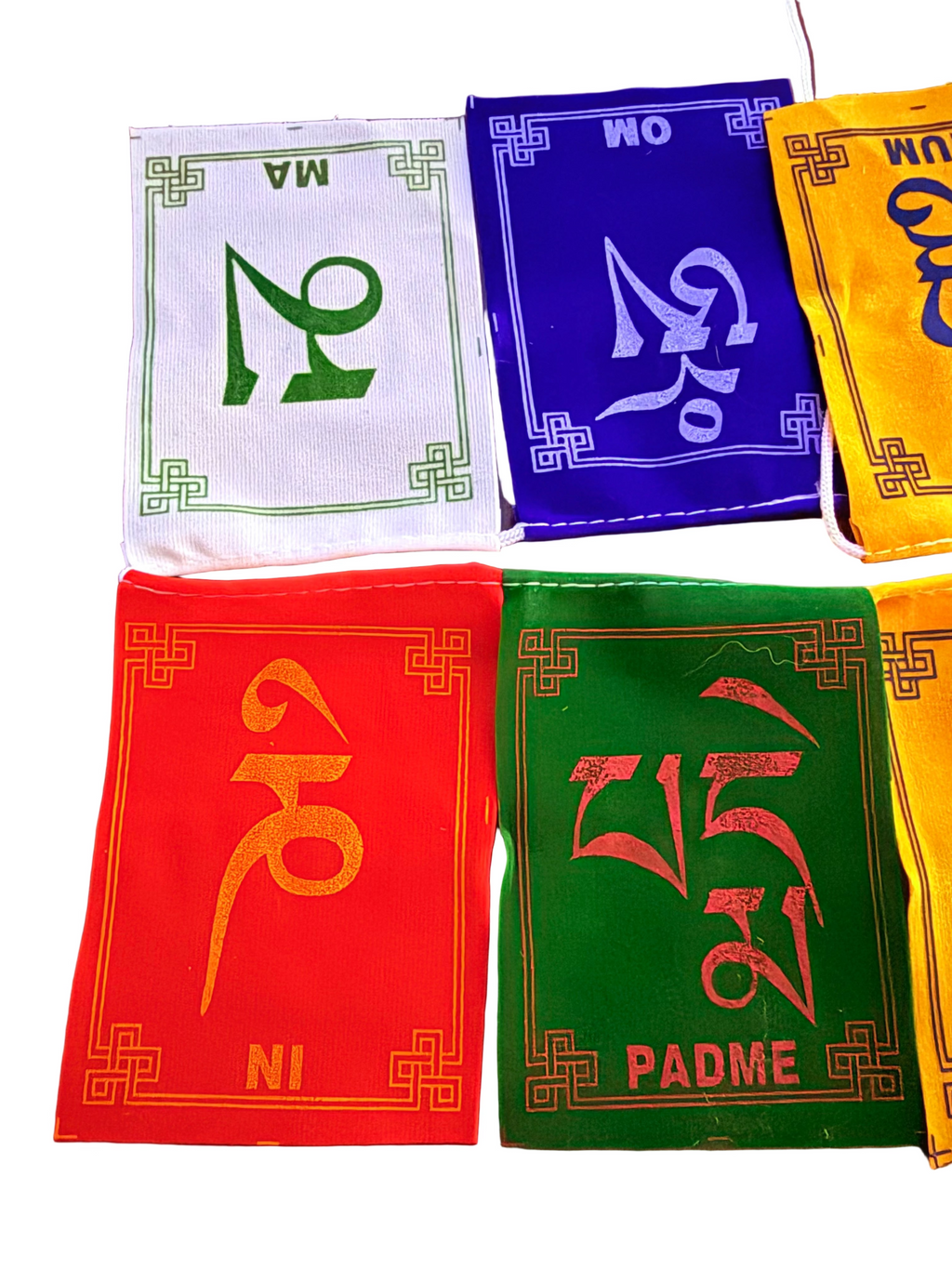 Tibetan Om Mani Palme Hum Compassion Prayer Flags Guan Yin/Avalokiteshvara