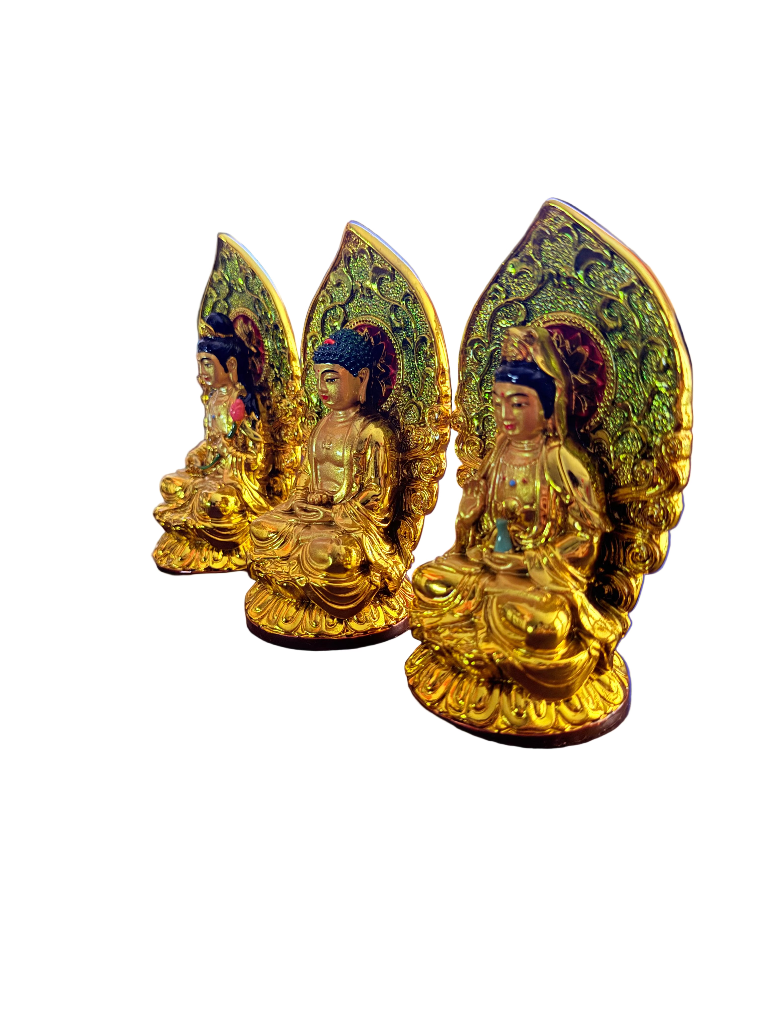 Western Pure Land Trinity Amitabha, Avalokiteshvara(Guan Yin), Mahasthamprapta(Daishizhi) Buddha, Bodhisattva
