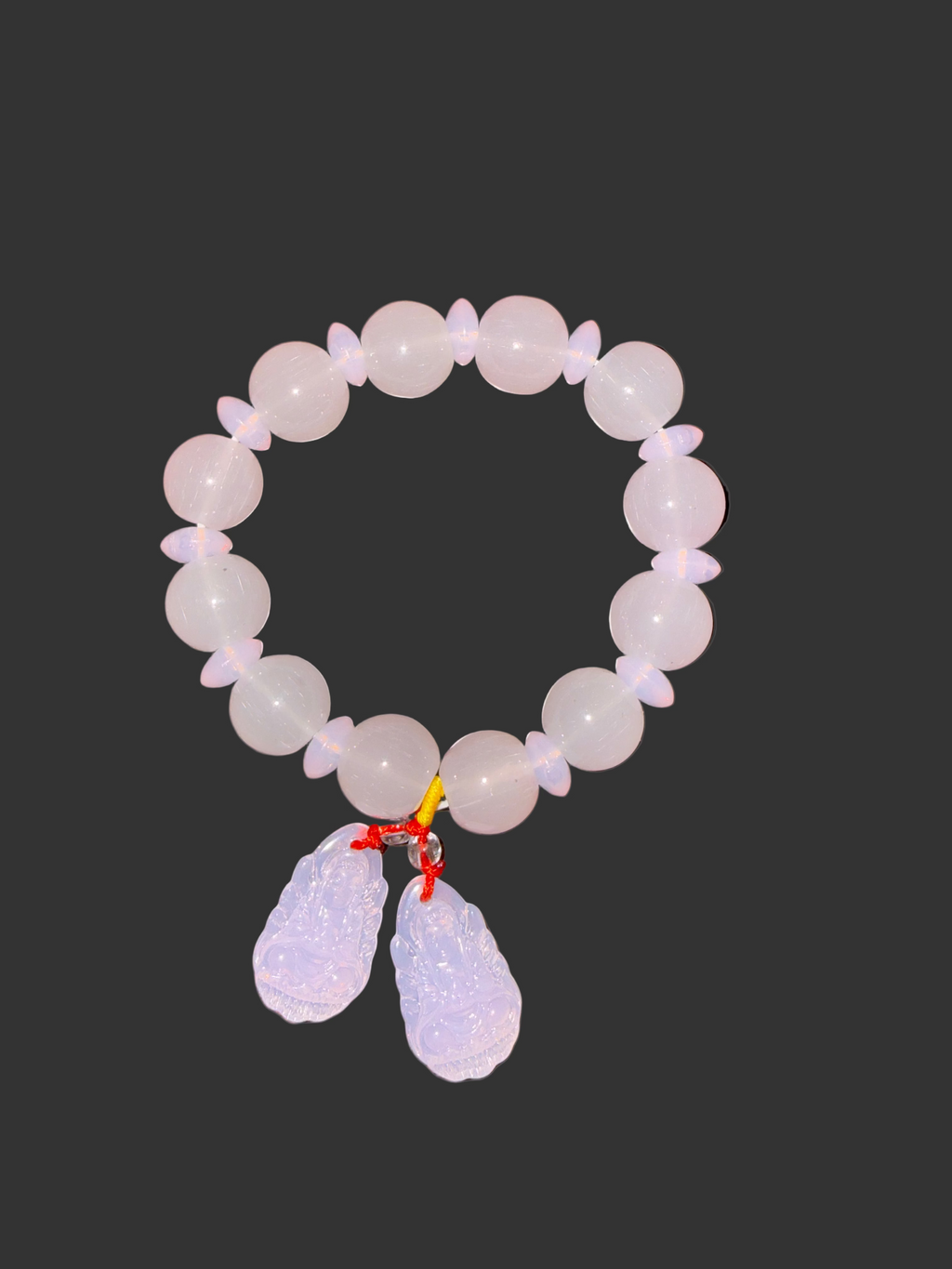 Pink Buddha Jade Bracelet for Protection/ Good Luck