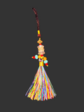 Tibetan Six-Character Mantra Prayer Wheel Tassel Charm