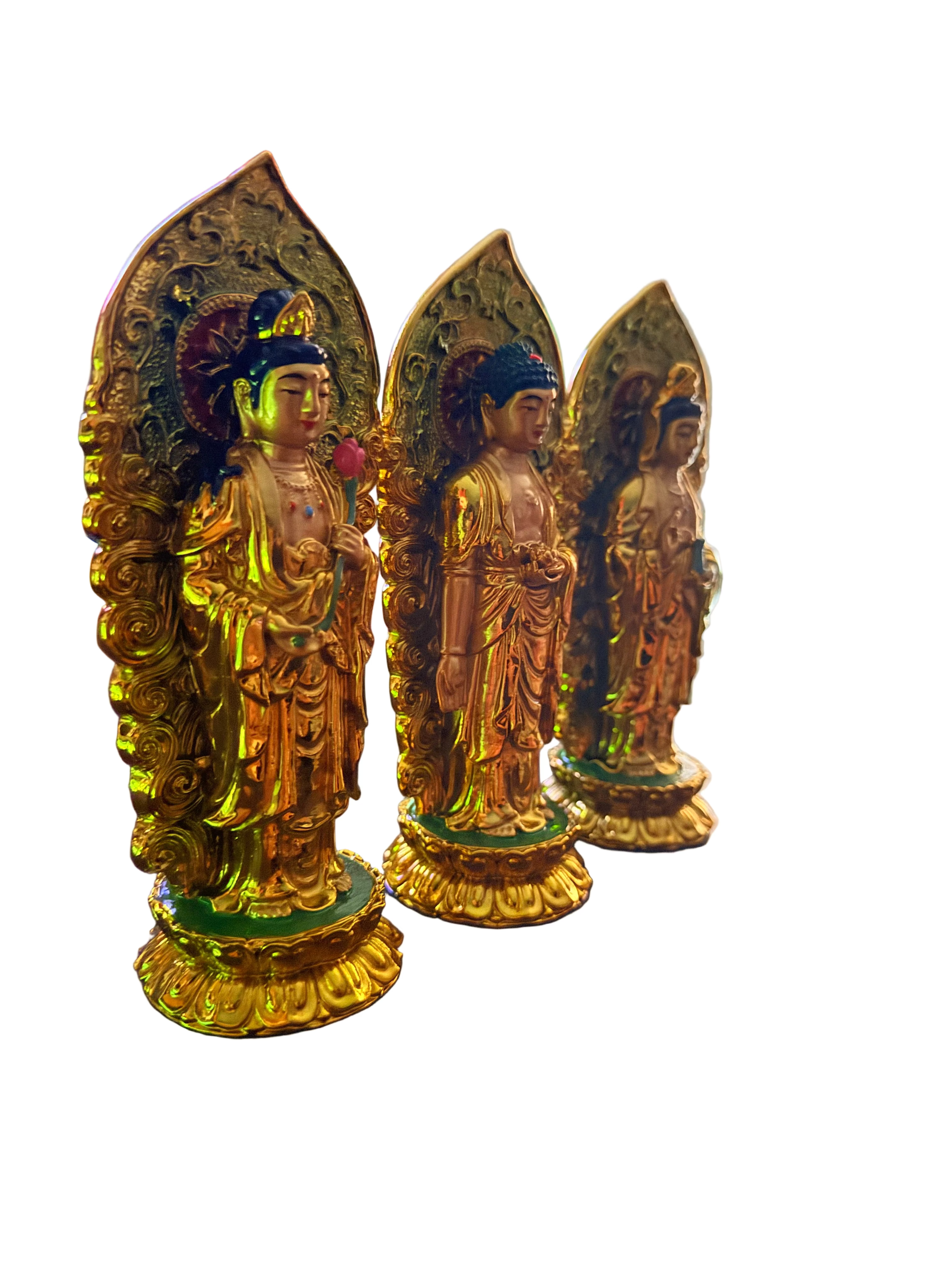 Western Pure Land Trinity Amitabha, Avalokiteshvara(Guan Yin), Mahasthamprapta(Daishizhi) Buddha, Bodhisattva
