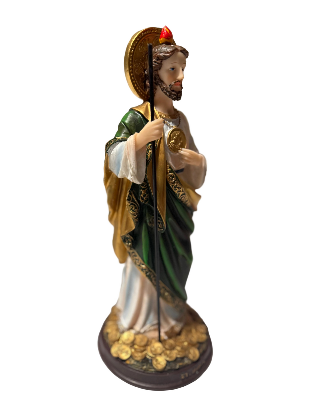St.Judas/ San Judas 12" Resin Statue/ Religious Catholic Devotional Decor/ Altar-Size Devotional Statue