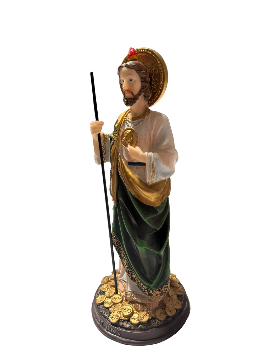 St.Judas/ San Judas 12" Resin Statue/ Religious Catholic Devotional Decor/ Altar-Size Devotional Statue