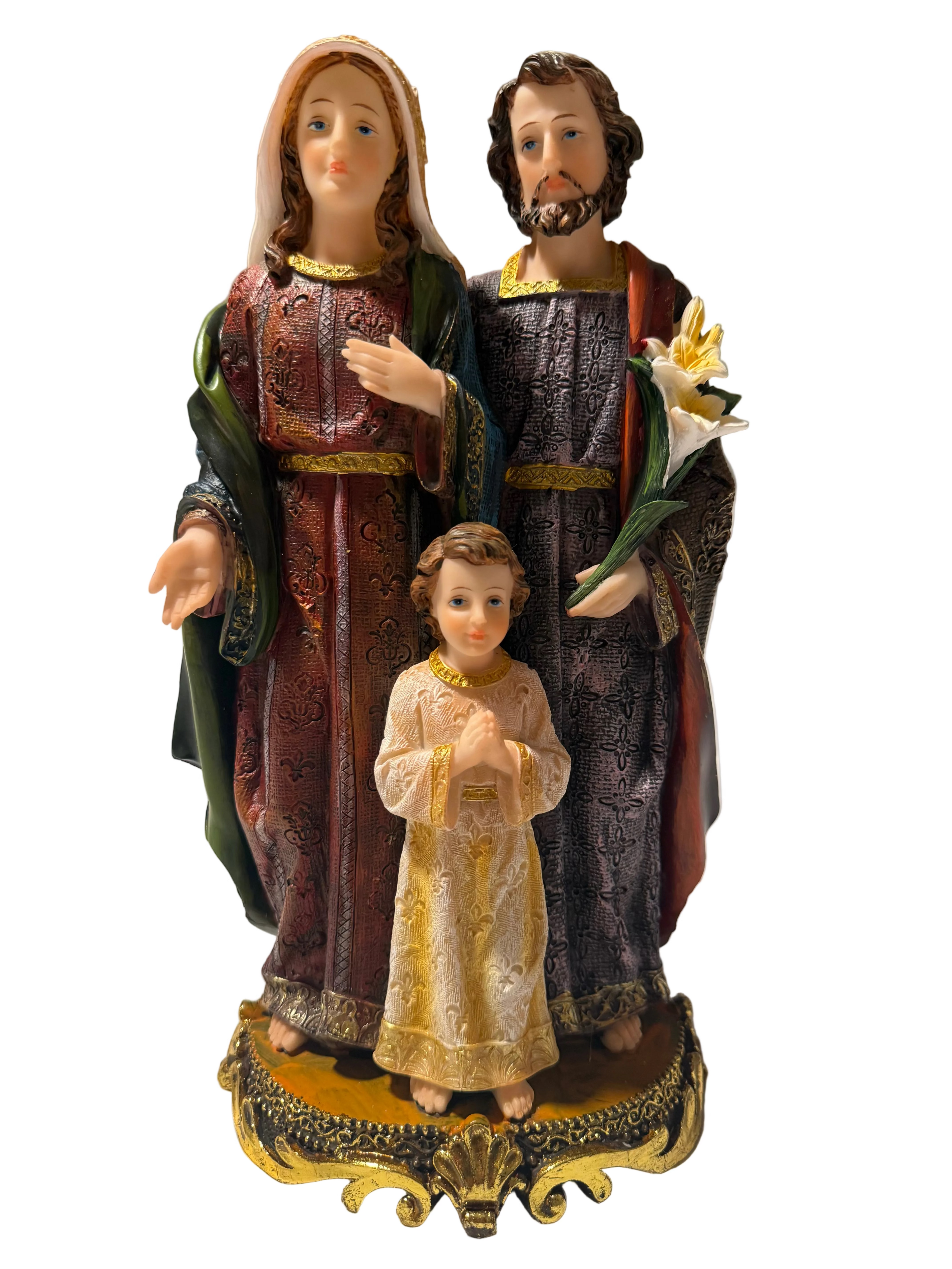 Holy Family (Sagrada Familia) 12” Resin Statue | Catholic Religious Decor
