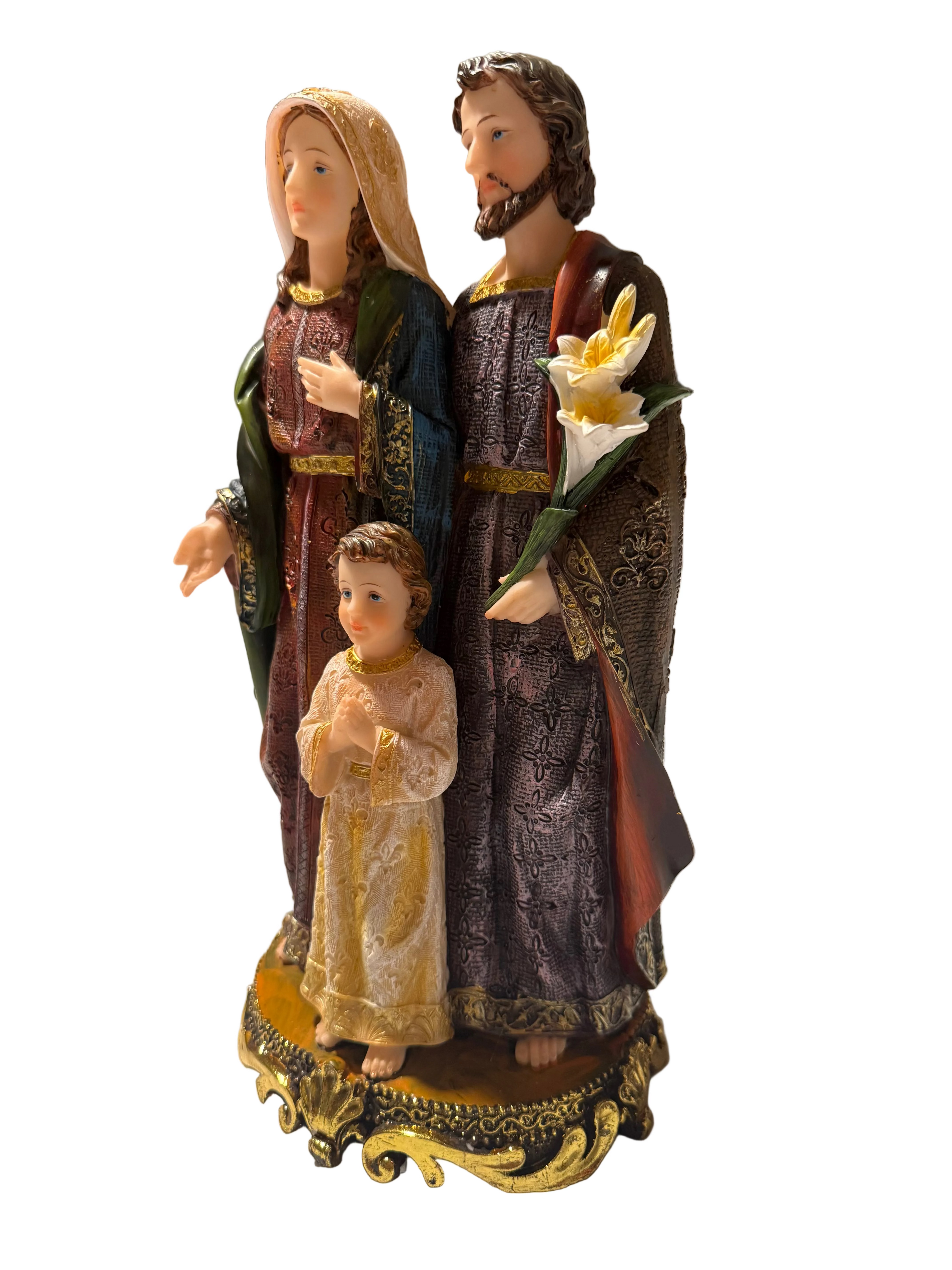 Holy Family (Sagrada Familia) 12” Resin Statue | Catholic Religious Decor