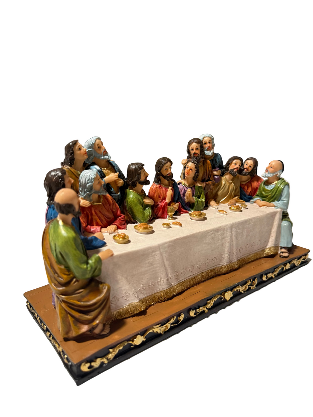 The Last Supper (La Última Cena) – 12” Hand-Painted Resin Religious Statue